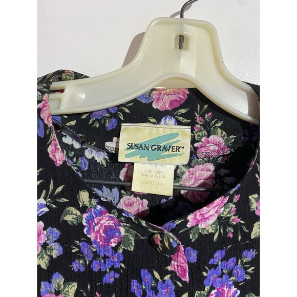 Vtg Susan Graver Skirt Top SET 14 Floral Cottagecore Feminine Modest Prairie - Picture 4 of 16